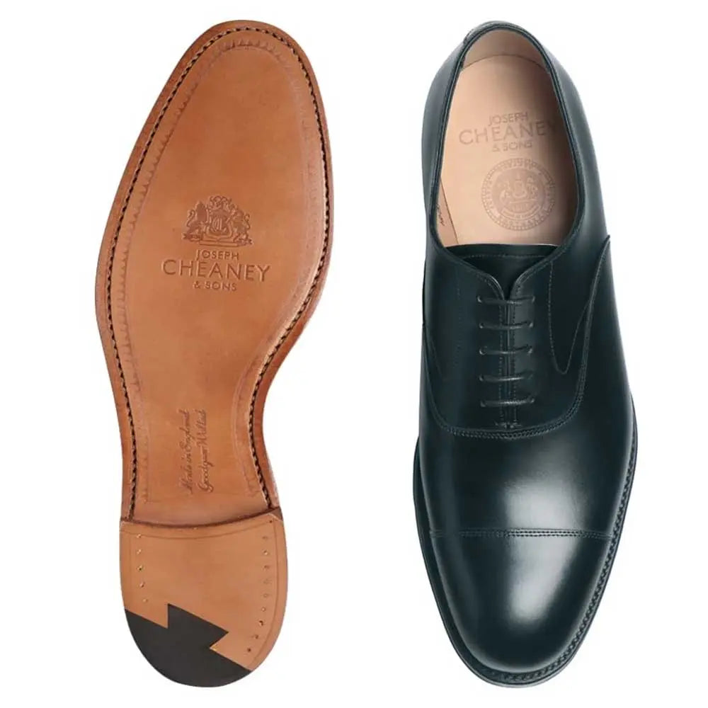 CHEANEY Shoes - Mens Alfred Leather Sole - Black Calf