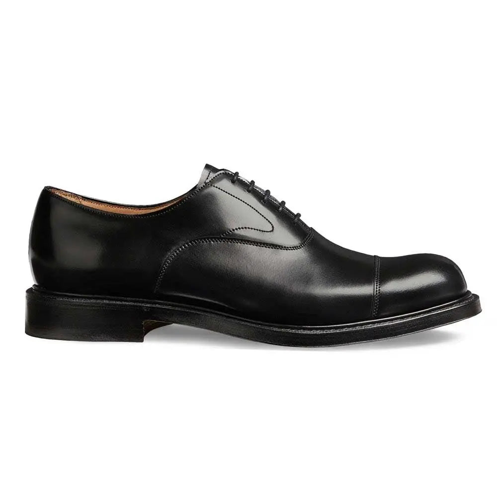 Cheaney - Greenwich Capped Oxford in Black Hi-Shine
