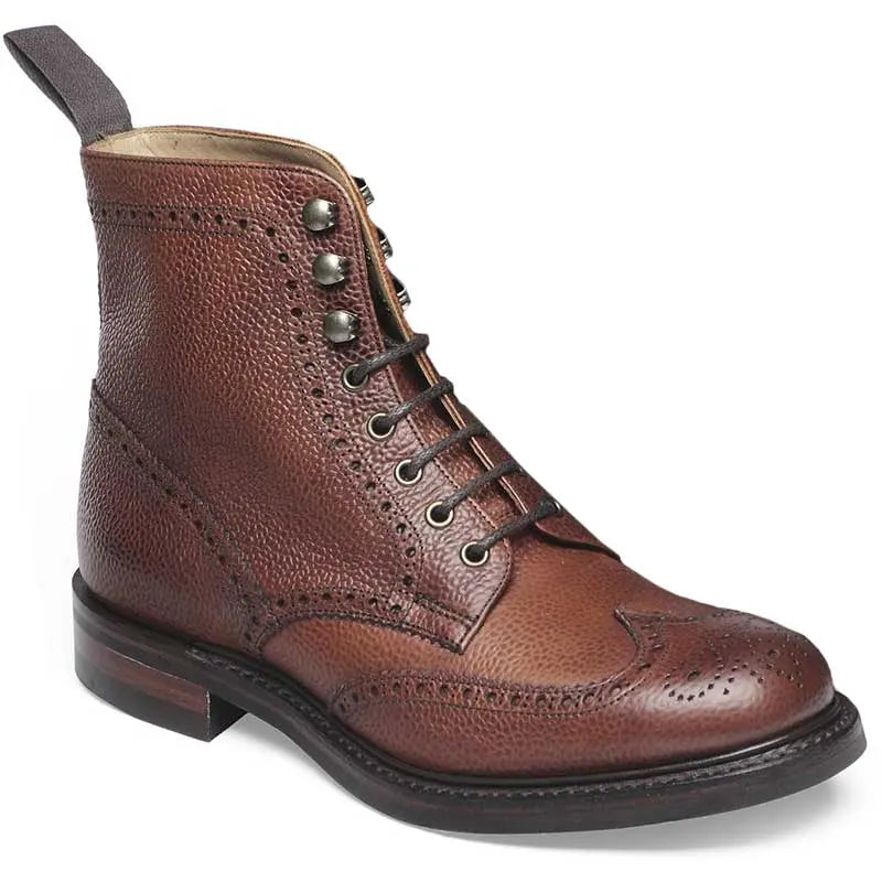Cheaney Ladies - Olivia R Brogue Country Boot - Mahogany Grain