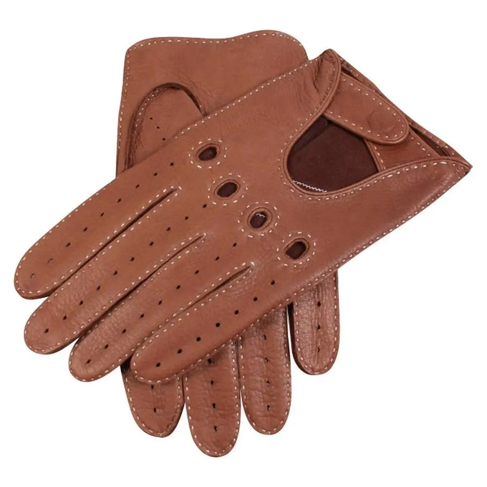 DENTS Winchester Deerskin Driving Gloves - Mens Unlined - Havana Dents