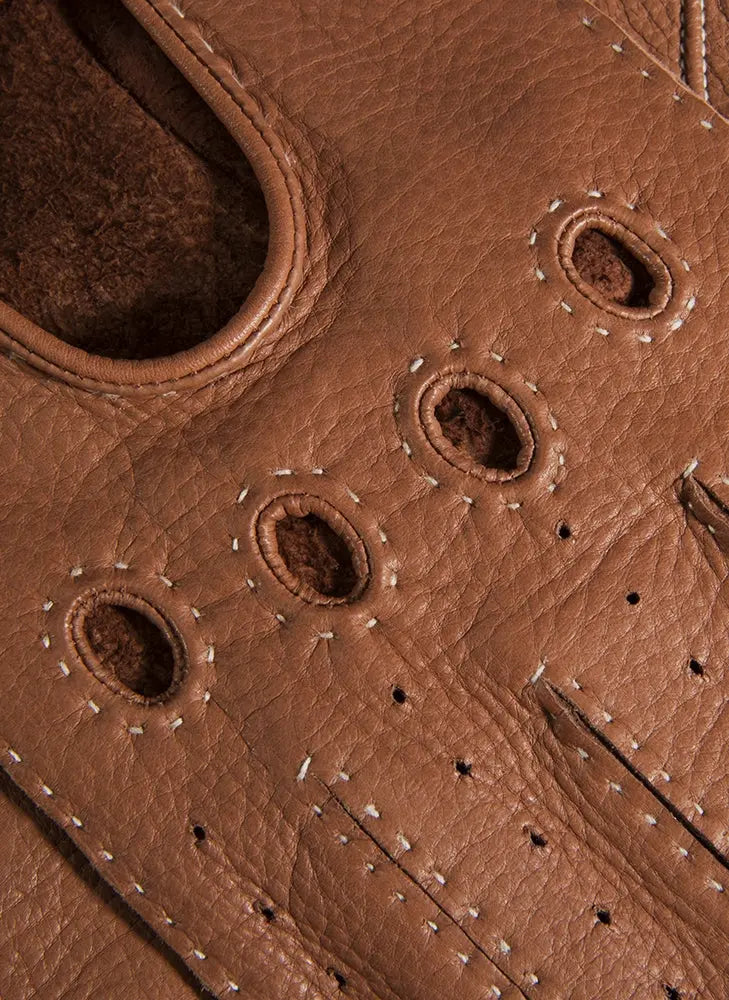 DENTS Winchester Deerskin Driving Gloves - Mens Unlined - Havana Dents