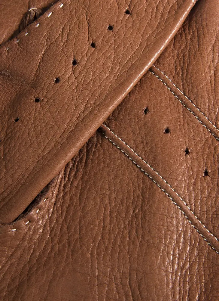 DENTS Winchester Deerskin Driving Gloves - Mens Unlined - Havana Dents