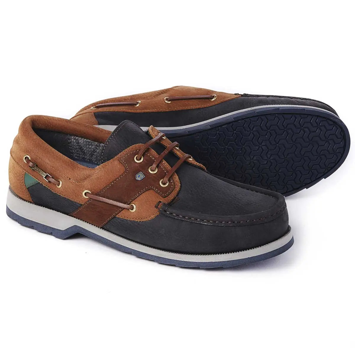 DUBARRY Deck Shoes - Men's Clipper Gore-Tex - Navy / Brown