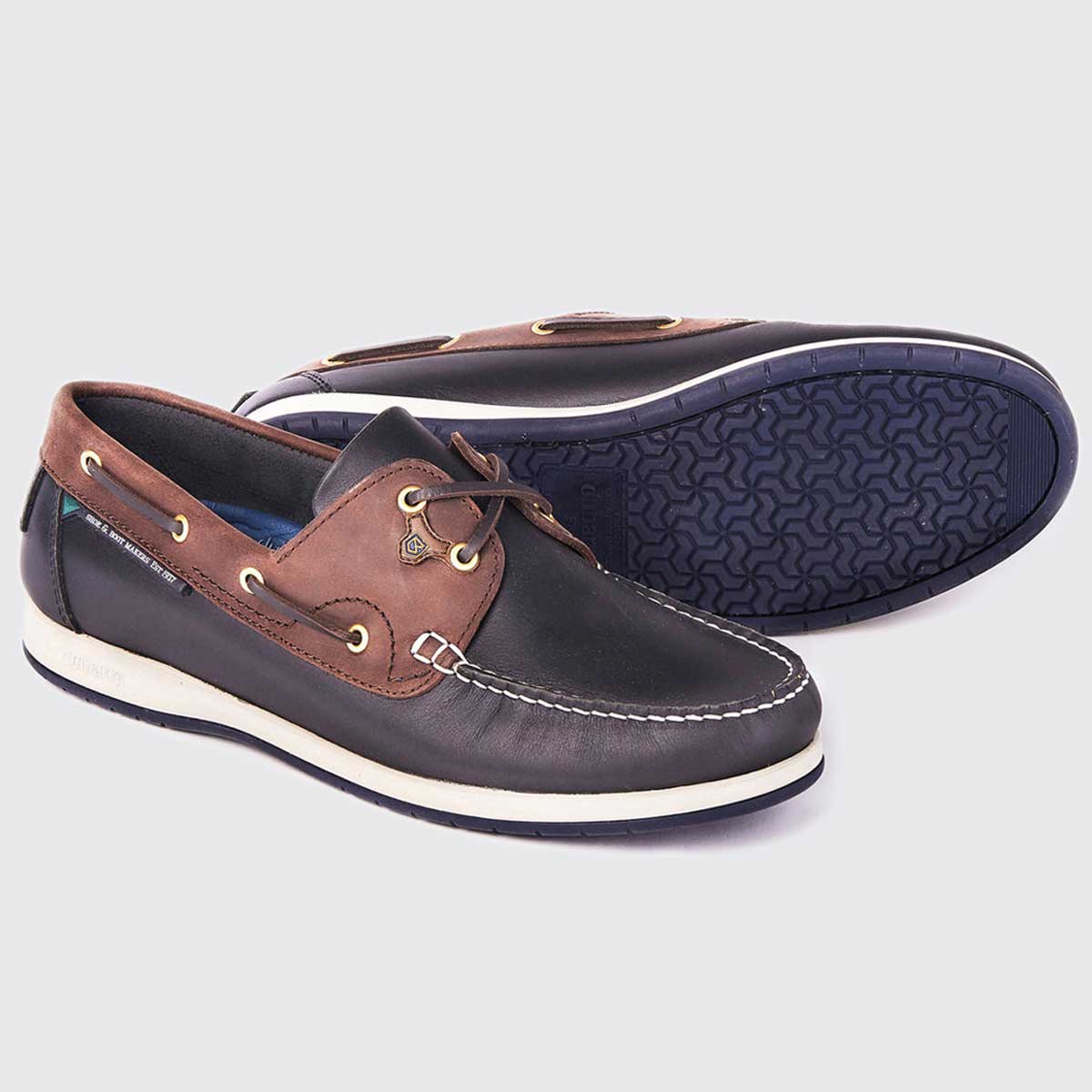 DUBARRY Men's Sailmaker X LT Deck Shoes - Navy & Brown