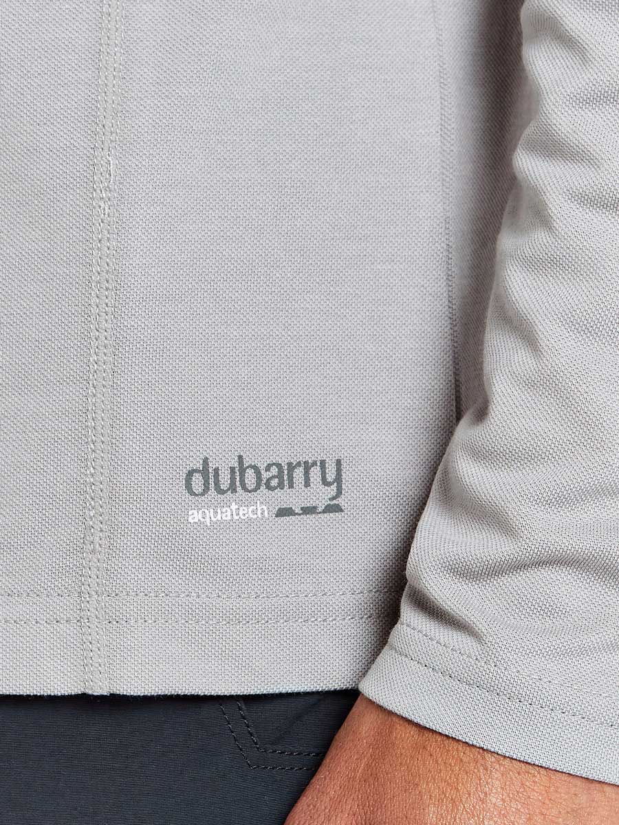 DUBARRY Freshford Unisex Long-Sleeved Technical Polo - Platinum