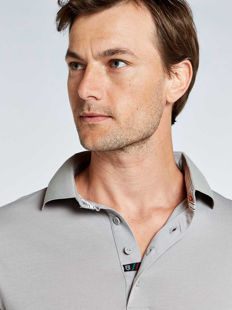 DUBARRY Freshford Unisex Long-Sleeved Technical Polo - Platinum