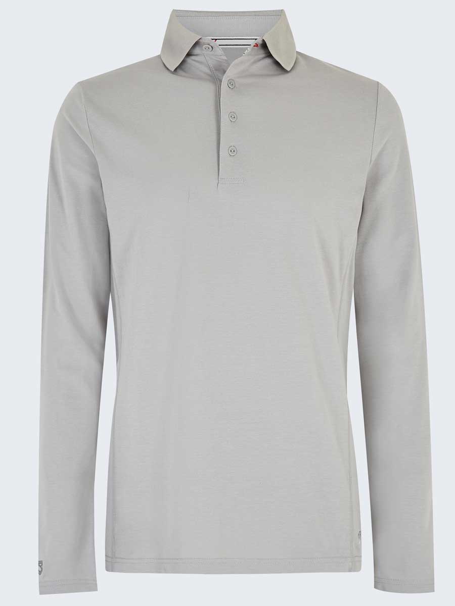 DUBARRY Freshford Unisex Long-Sleeved Technical Polo - Platinum