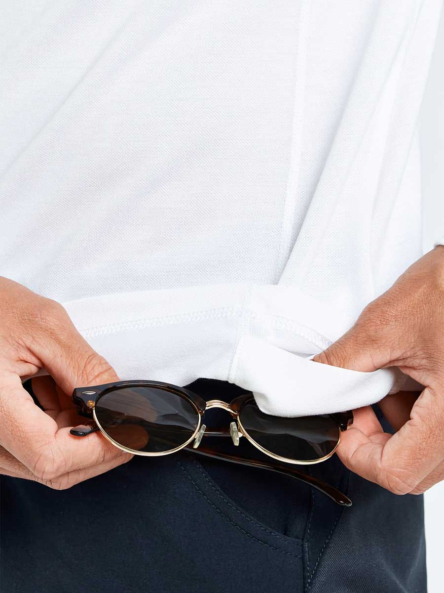 DUBARRY Freshford Unisex Long-Sleeved Technical Polo - White