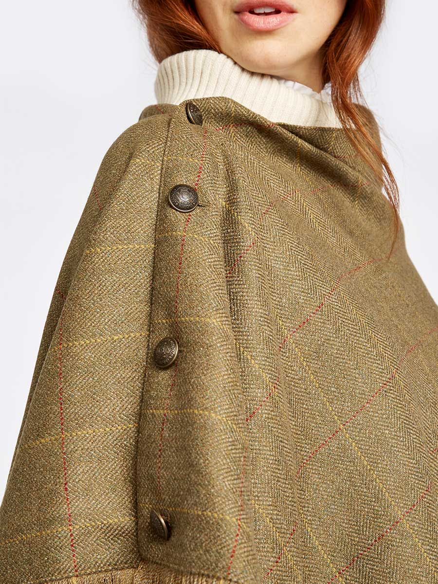 DUBARRY Hazelwood Ladies Tweed Poncho - Elm Dubarry
