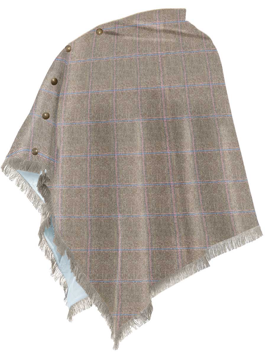 DUBARRY Hazelwood Ladies Tweed Poncho - Woodrose Dubarry