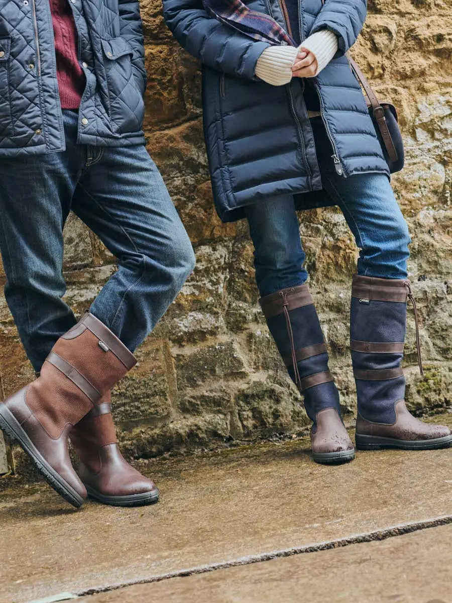 DUBARRY Kildare Boots - Waterproof Gore-Tex Leather - Navy & Brown