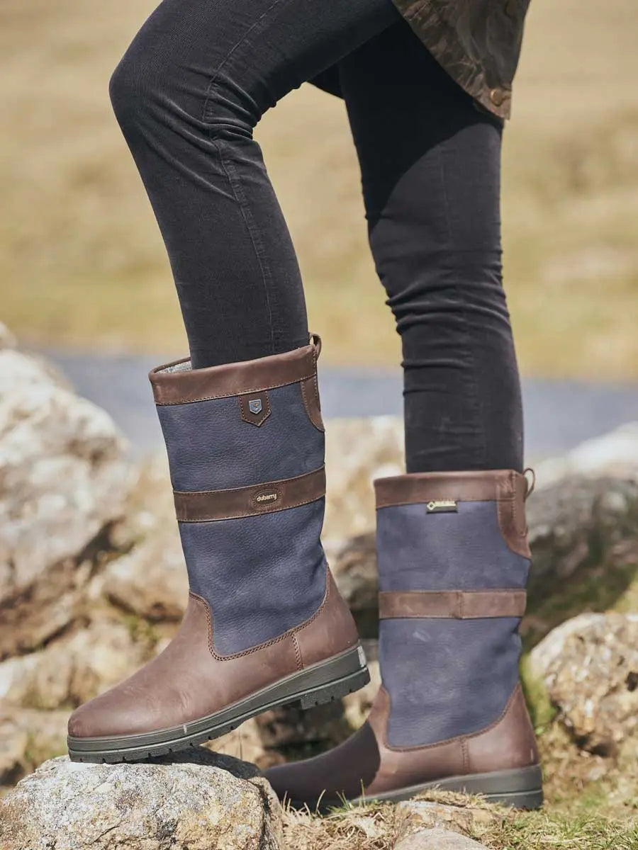 DUBARRY Kildare Boots - Waterproof Gore-Tex Leather - Navy & Brown