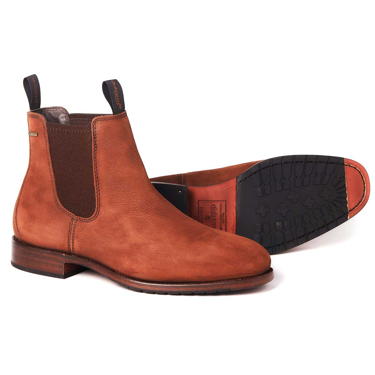 DUBARRY Kerry Chelsea Boots - Mens Gore-Tex Leather - Walnut