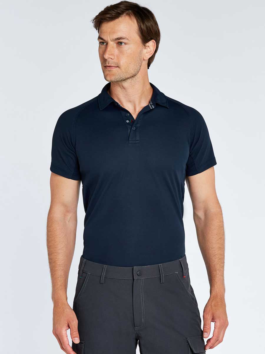 DUBARRY Menton Mens Short-Sleeve Technical Polo - Navy Dubarry