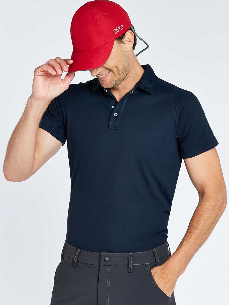 DUBARRY Menton Mens Short-Sleeve Technical Polo - Navy Dubarry