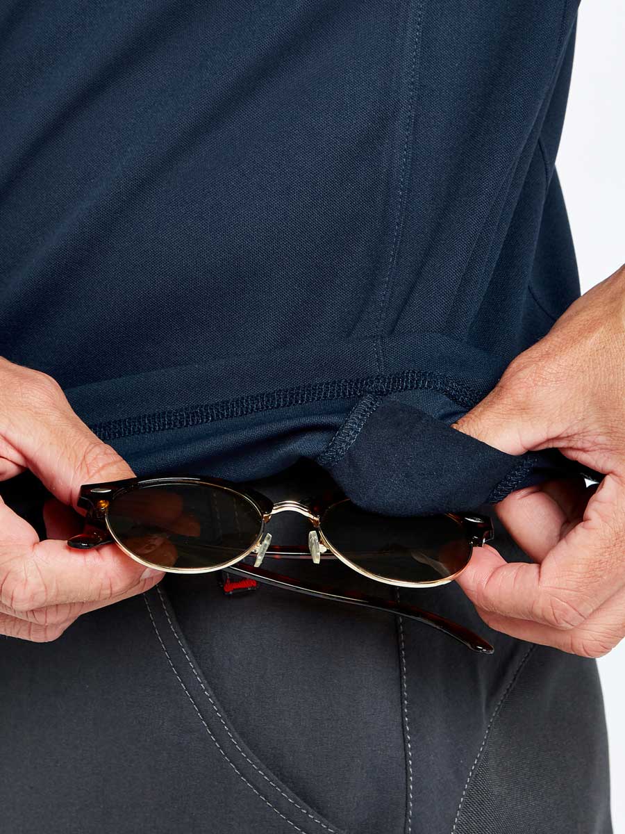 DUBARRY Menton Mens Short-Sleeve Technical Polo - Navy Dubarry