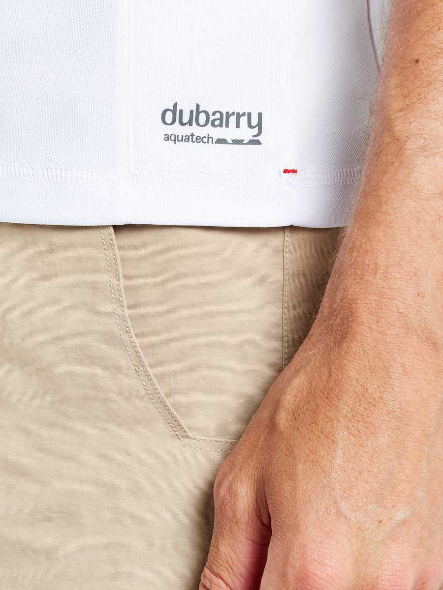 DUBARRY Menton Mens Short-Sleeve Technical Polo - White Dubarry