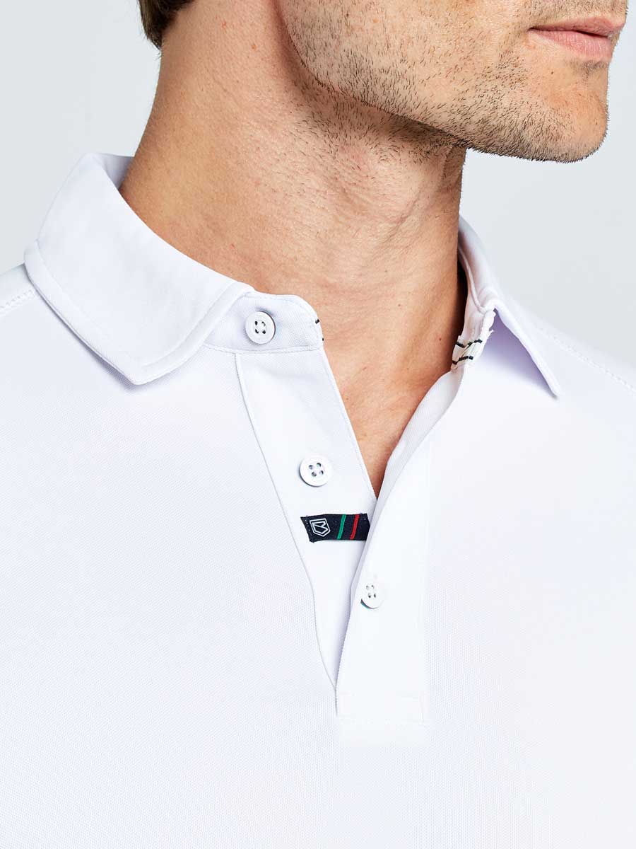 DUBARRY Menton Mens Short-Sleeve Technical Polo - White Dubarry