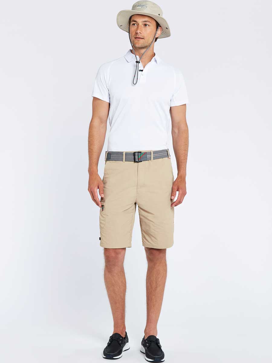 DUBARRY Menton Mens Short-Sleeve Technical Polo - White Dubarry