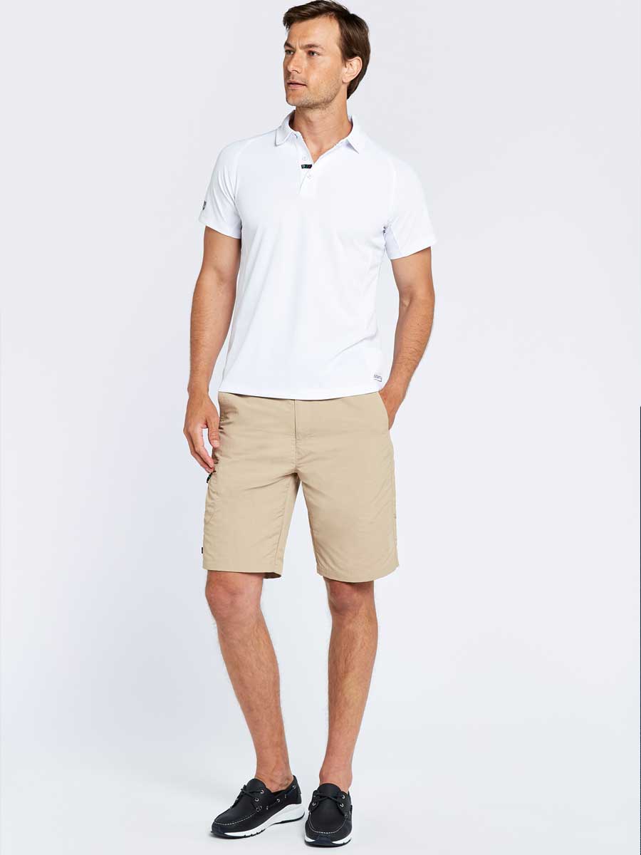DUBARRY Menton Mens Short-Sleeve Technical Polo - White Dubarry