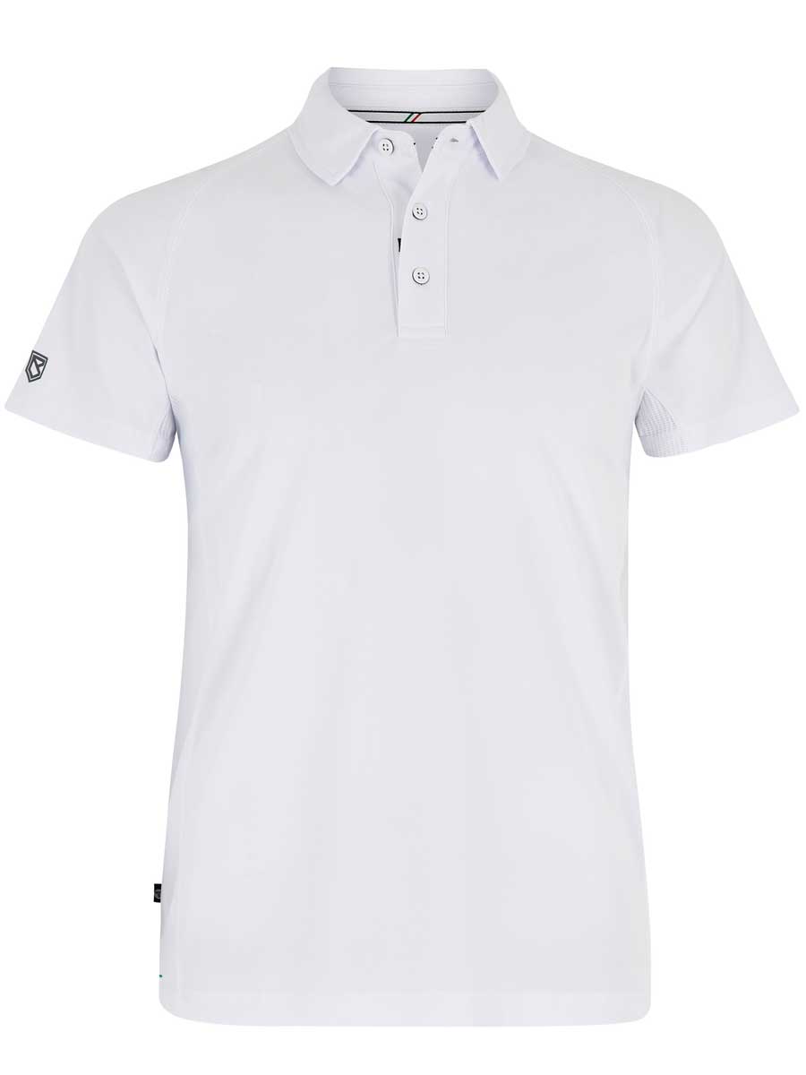DUBARRY Menton Mens Short-Sleeve Technical Polo - White Dubarry