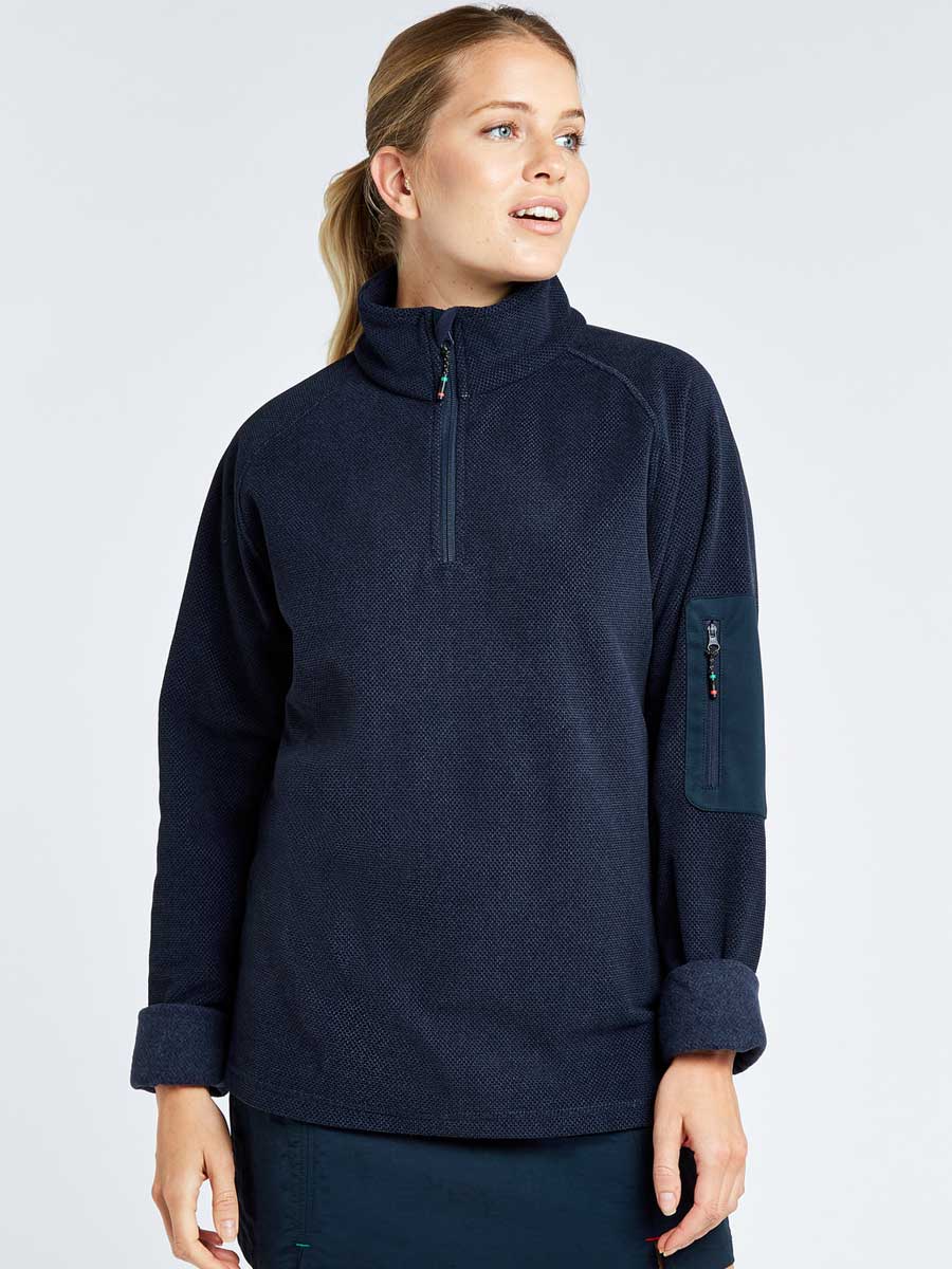 DUBARRY Monaco Unisex Quarter-Zip Technical Fleece - NavyDUBARRY Monaco Unisex Quarter-Zip Technical Fleece - Navy