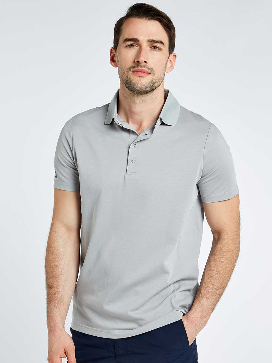 DUBARRY Sorrento Unisex Short-Sleeved Technical Polo - Platinum Dubarry