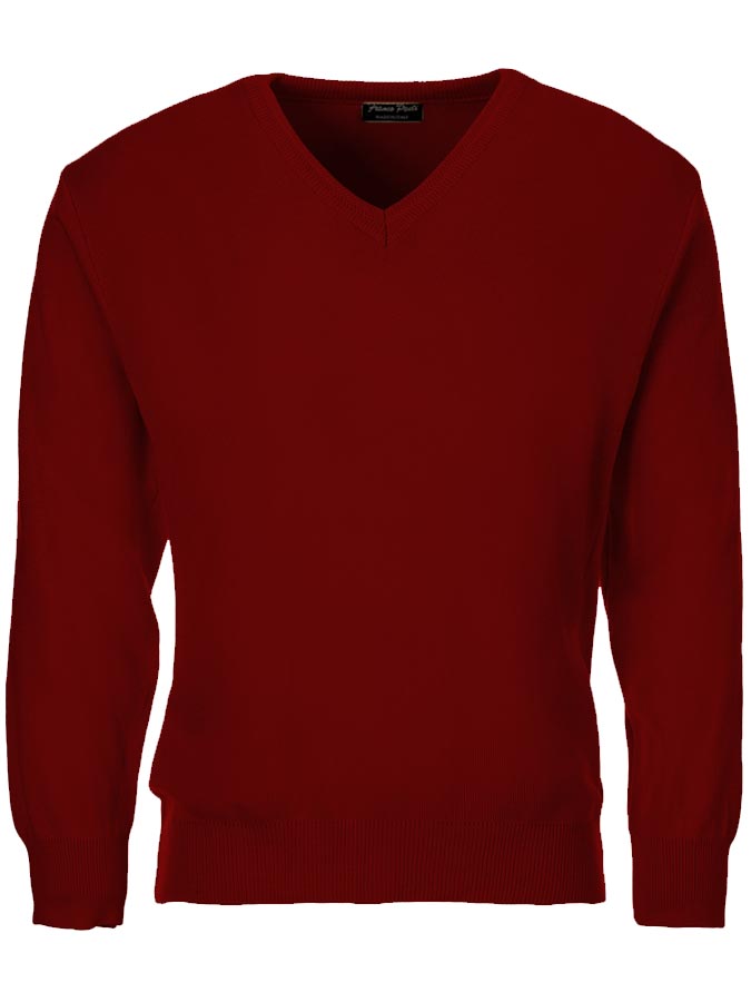 30% OFF - FRANCO PONTI Superfine V-Neck - Mens Italian Merino Blend - Red - Size: LARGE Franco Ponti