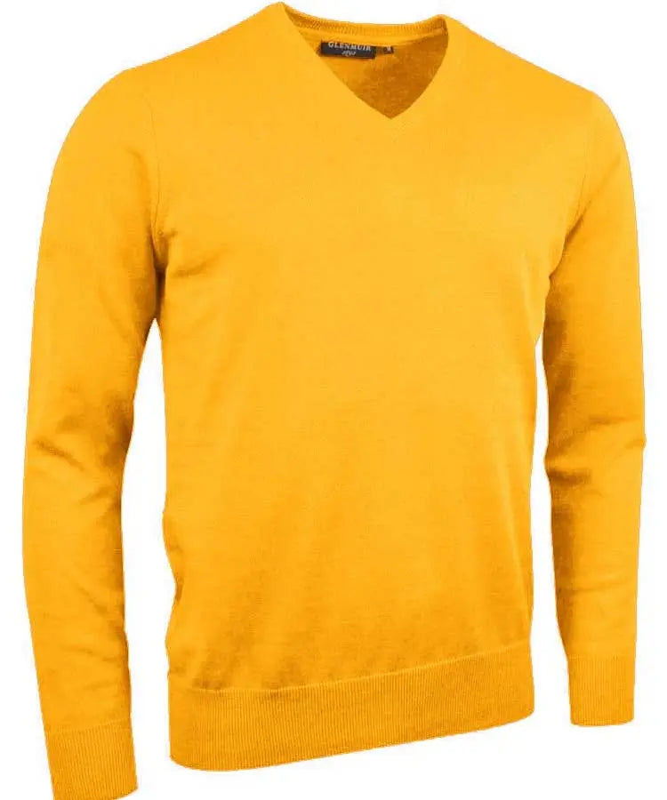Glenmuir Men's Eden V Neck Cotton Sweater Sunrise