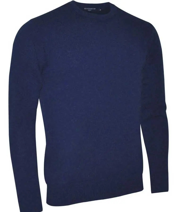 GLENMUIR Morar Crew Neck Lambswool Sweater - Mens - Navy Glenmuir