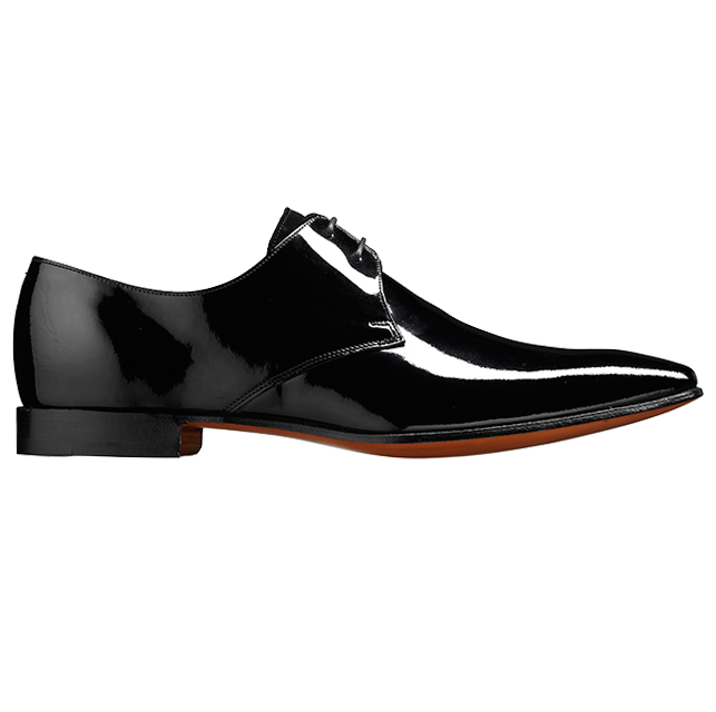 BARKER Goldington Shoes - Mens Derby - Black Patent Barker Shoes