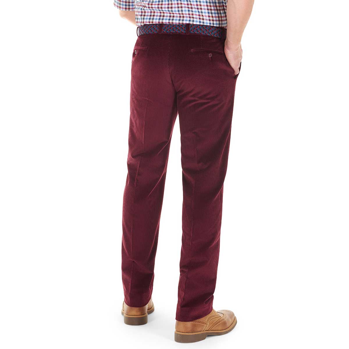 Gurteen - Verona Stretch Cord Trousers - Wine