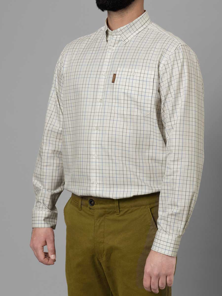 HARKILA Allerston Shirt - Mens 100% Cotton - Strong Blue/White