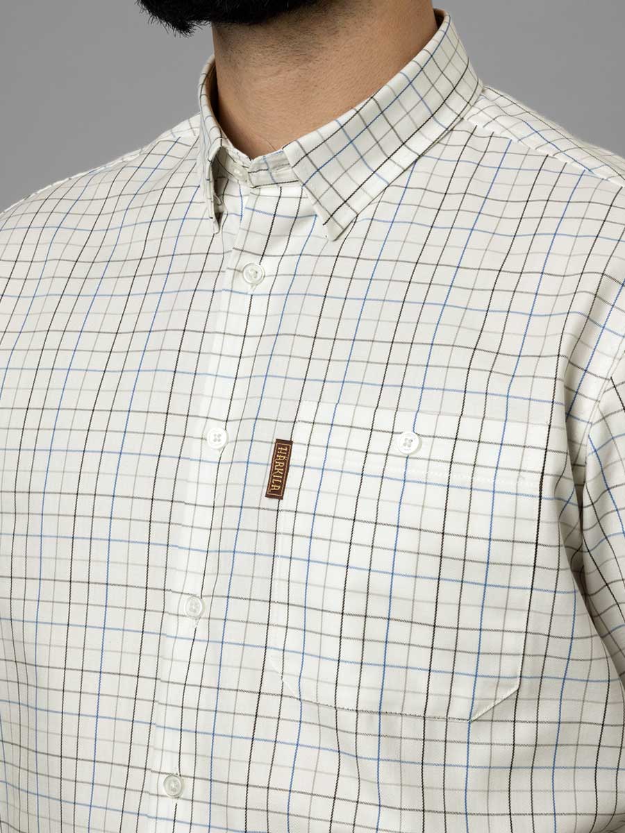HARKILA Allerston Shirt - Mens 100% Cotton - Strong Blue/White