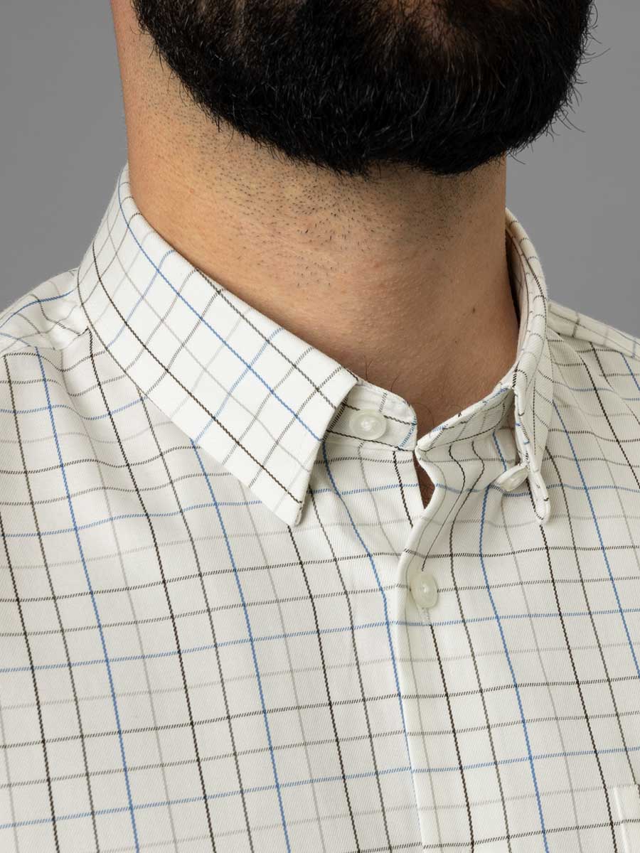 HARKILA Allerston Shirt - Mens 100% Cotton - Strong Blue/White