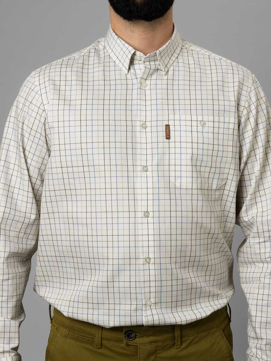 HARKILA Allerston Shirt - Mens 100% Cotton - Strong Blue/White