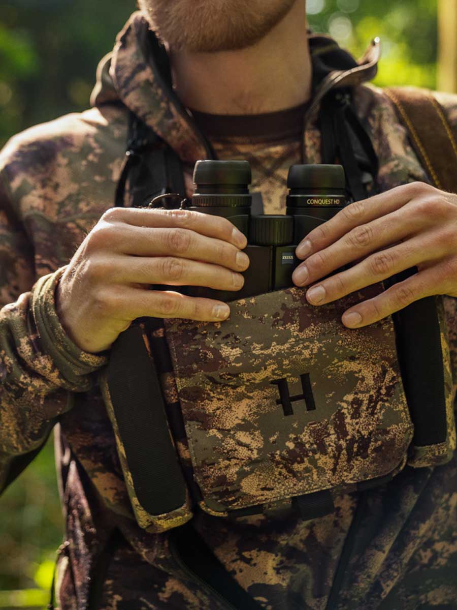 HARKILA Deer Stalker Camo Binocular Strap - AXIS MSP Forest green