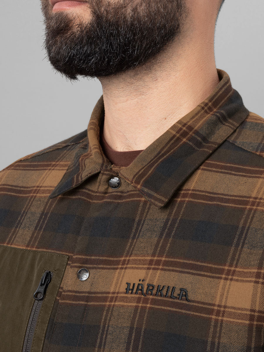 HARKILA Eirik Reversible Shirt Jacket - Mens - Dark Warm Olive/Burgundy