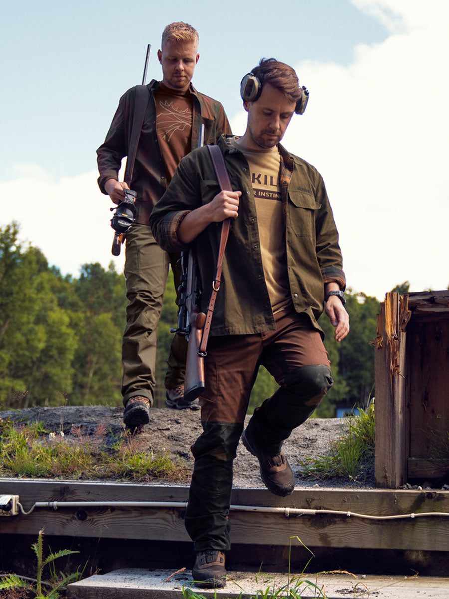 HARKILA Eirik Reversible Shirt Jacket - Mens - Dark Warm Olive/Burgundy