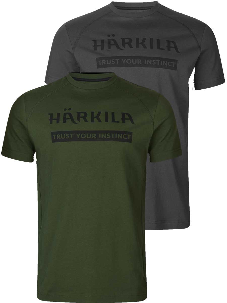 HARKILA Logo T-shirt - Mens - 2-pack - Duffel Green/Phantom
