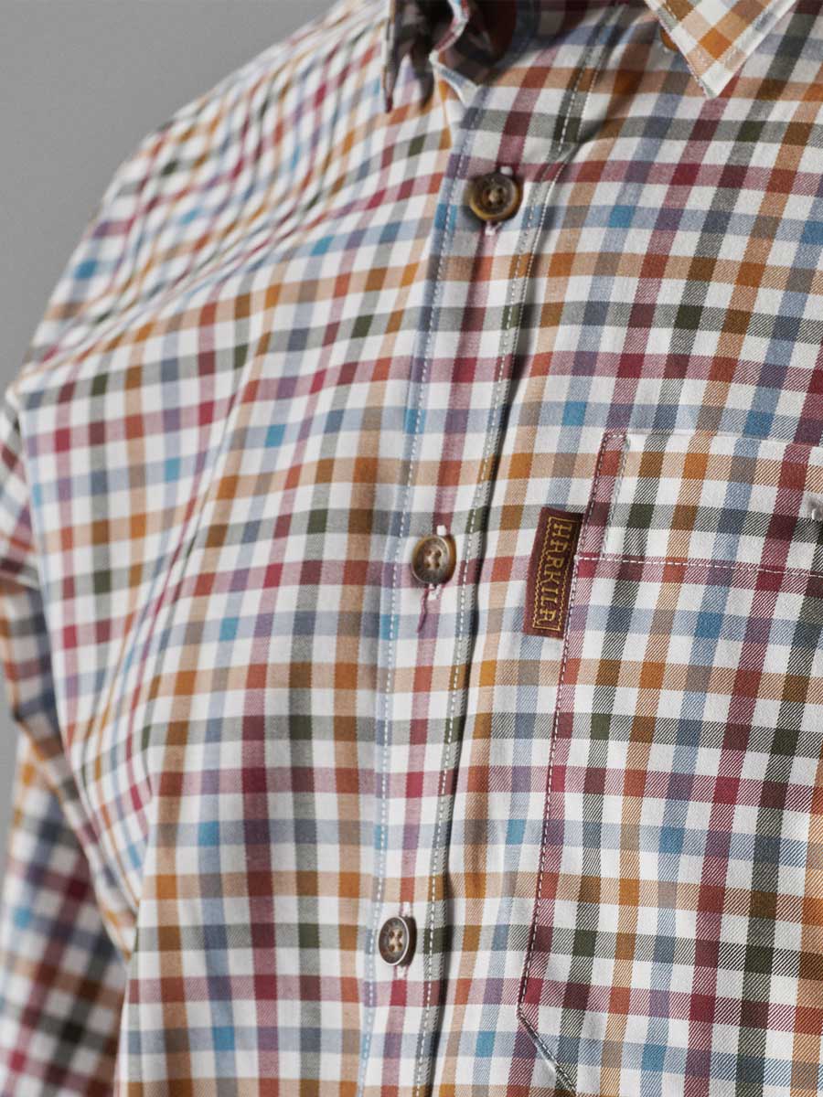 HARKILA Milford Shirt - Mens Fine Twill Cotton - Multi Check