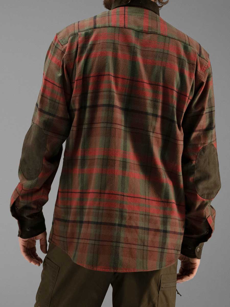 HARKILA Pajala Shirt - Mens Brushed Cotton - Red Autumn Check