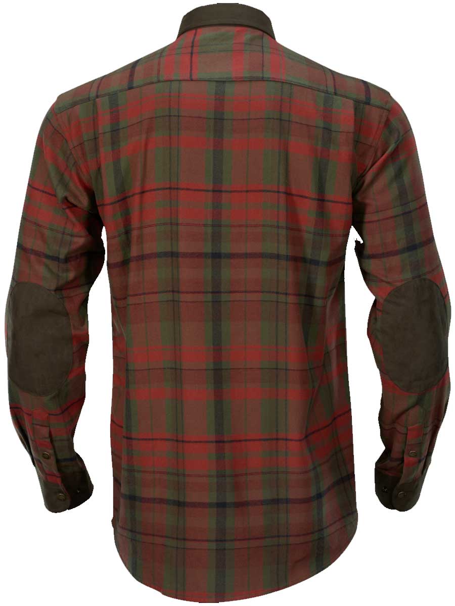 HARKILA Pajala Shirt - Mens Brushed Cotton - Red Autumn Check