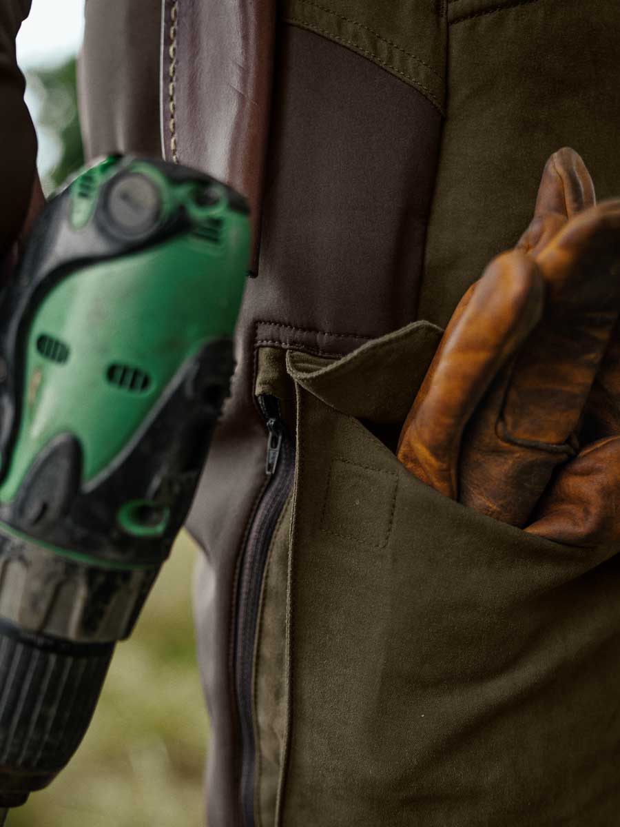 HARKILA Scandinavian Trousers - Mens - Willow Green / Deep Brown