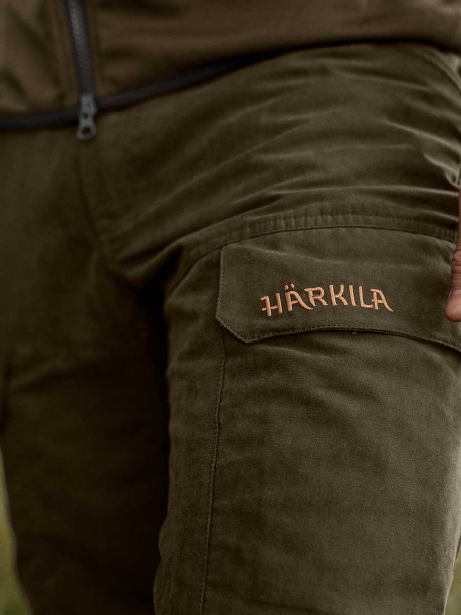 HARKILA Scandinavian Trousers - Mens - Willow Green / Deep Brown