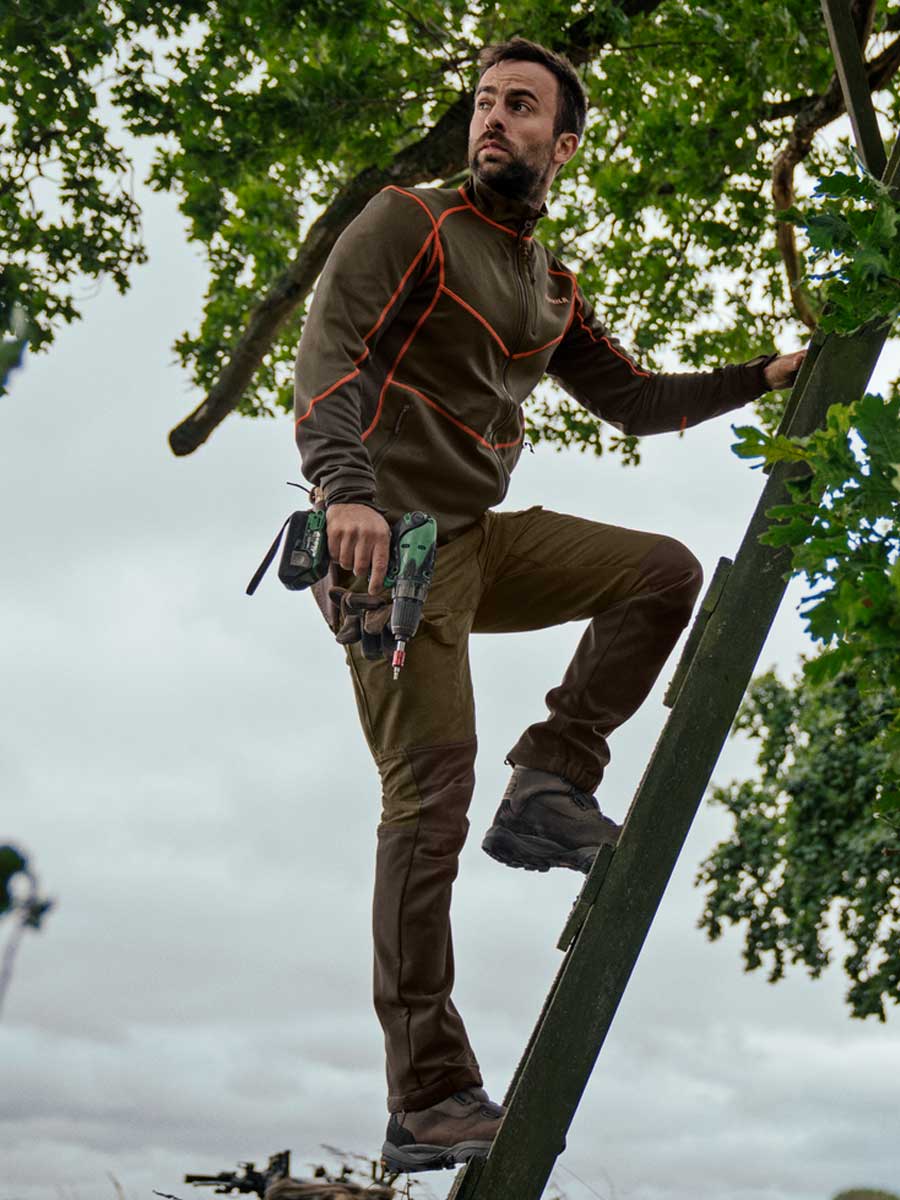 HARKILA Scandinavian Trousers - Mens - Willow Green / Deep Brown