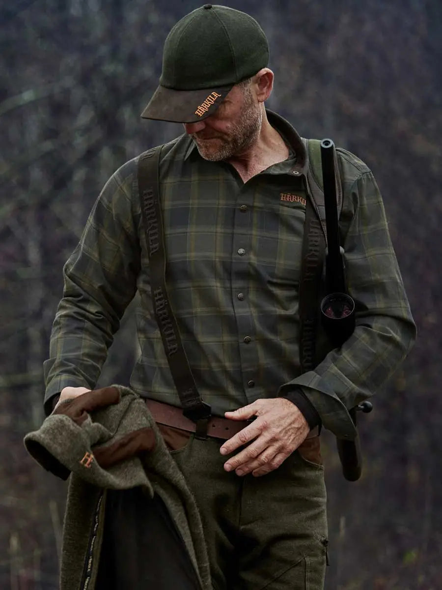 HARKILA Shirts - Mens Metso Active - Willow Green Check