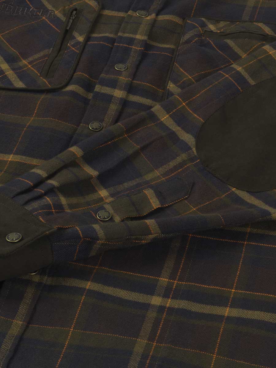 HARKILA Shirts - Mens Pajala Brushed Cotton - Mellow Brown Check