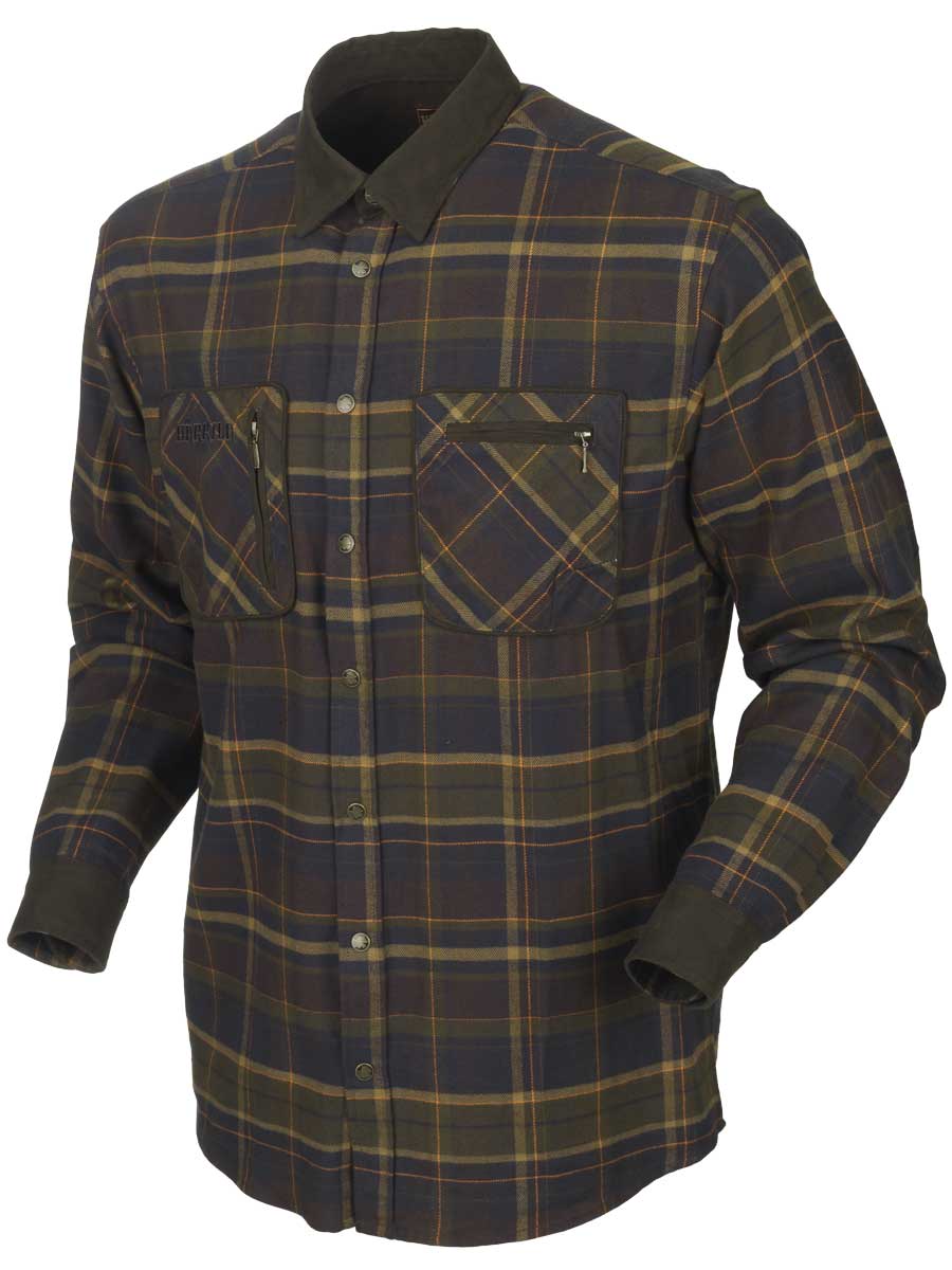 HARKILA Shirts - Mens Pajala Brushed Cotton - Mellow Brown Check