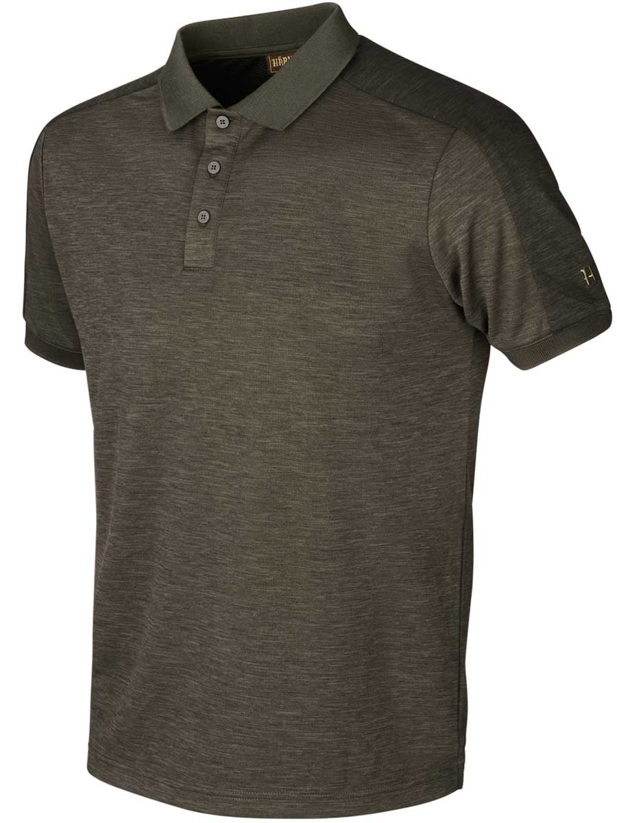 HARKILA Tech Polo Shirt - Mens Arc-Stretch - Dark Olive